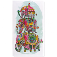АВ-605 Набор для вышивания бисером 'Три слона на счастье' 26*46см