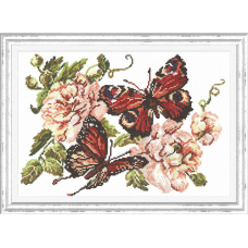 42-06 Пионы и бабочки
